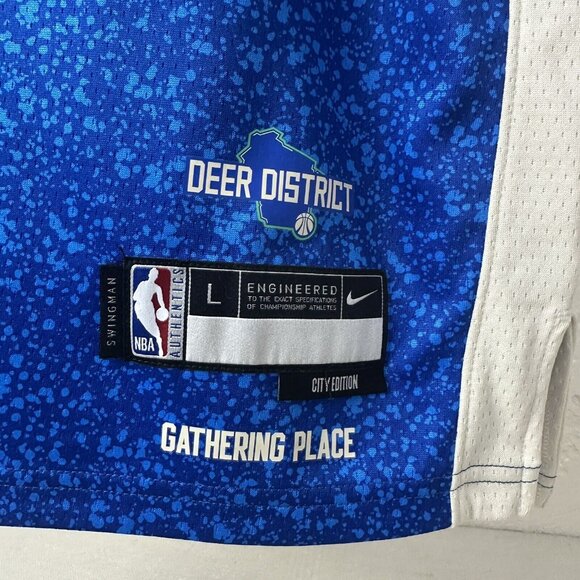 New Milwaukee Bucks Nike Swingman City Jersey Youth Large (14/16) Middleton #22 - Picture 2 of 7